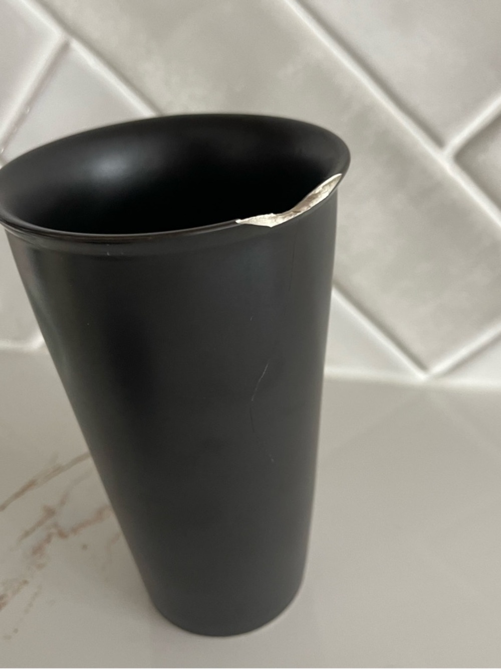 Authentic Saint Laurent Paris Black Travel Tumbler with Lid - Picture 5 of 5
